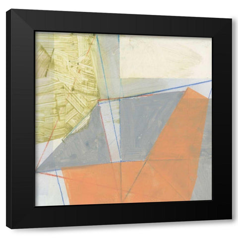 Abstract Mass IV Black Modern Wood Framed Art Print by Bellissimo Art