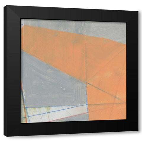 Abstract Mass V Black Modern Wood Framed Art Print by Bellissimo Art