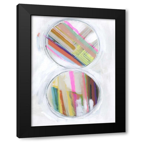 Art in Whites II Black Modern Wood Framed Art Print with Double Matting by Bellissimo Art