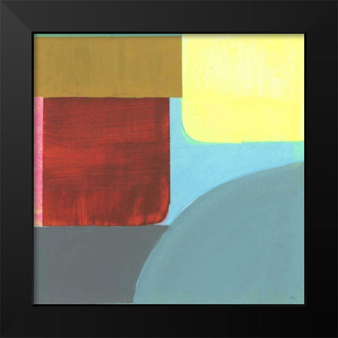 Blue Neons I Black Modern Wood Framed Art Print by Bellissimo Art