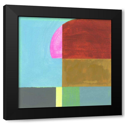 Blue Neons II Black Modern Wood Framed Art Print by Bellissimo Art