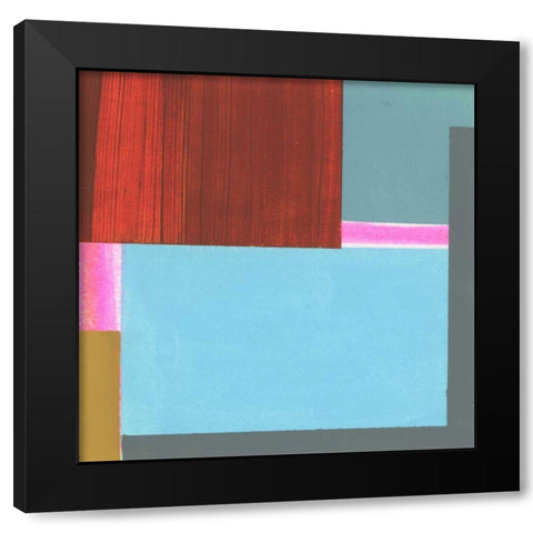 Blue Neons III Black Modern Wood Framed Art Print with Double Matting by Bellissimo Art
