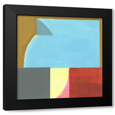 Blue Neons IV Black Modern Wood Framed Art Print by Bellissimo Art