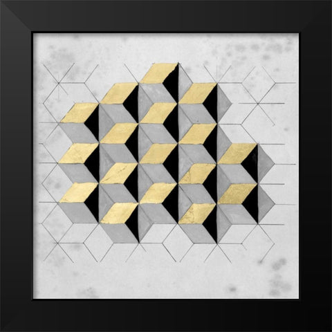 Gilt Geometry I Black Modern Wood Framed Art Print by McCavitt, Naomi