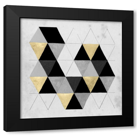 Gilt Geometry III Black Modern Wood Framed Art Print by McCavitt, Naomi