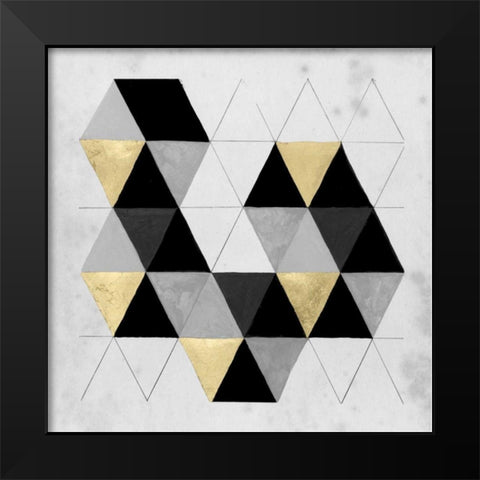 Gilt Geometry III Black Modern Wood Framed Art Print by McCavitt, Naomi