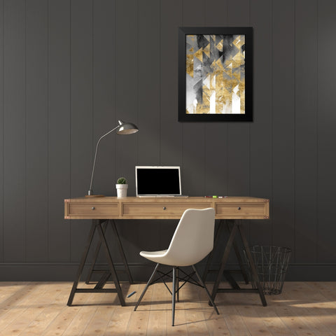 Gilt Reflections II Black Modern Wood Framed Art Print by Zarris, Chariklia