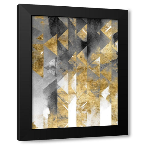 Gilt Reflections II Black Modern Wood Framed Art Print with Double Matting by Zarris, Chariklia