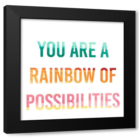Rainbow of Possibilities I Black Modern Wood Framed Art Print by Studio W