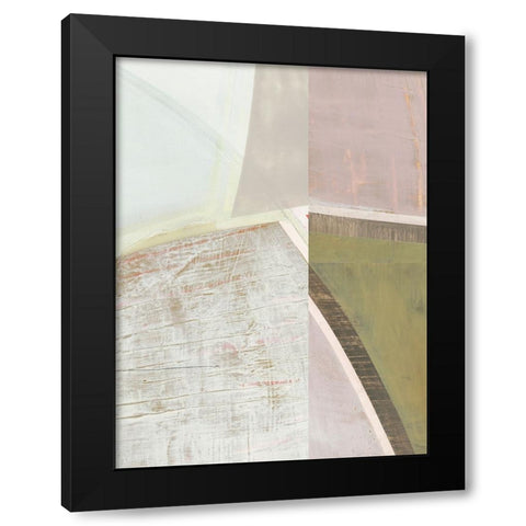 Pastel Bisects III Black Modern Wood Framed Art Print with Double Matting by Bellissimo Art