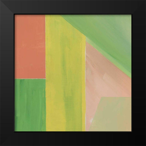 Pink Crop I Black Modern Wood Framed Art Print by Bellissimo Art