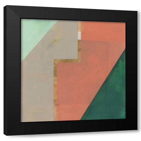 Pink Crop II Black Modern Wood Framed Art Print with Double Matting by Bellissimo Art