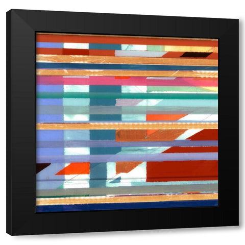 Zig Zag IV Black Modern Wood Framed Art Print by Bellissimo Art