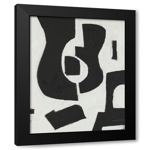 Six String II Black Modern Wood Framed Art Print by Delamater, Rob