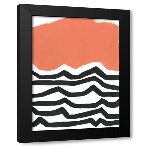 Color Block Maze VI Black Modern Wood Framed Art Print by Vess, June Erica