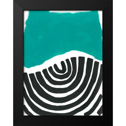Color Block Maze VII Black Modern Wood Framed Art Print by Vess, June Erica