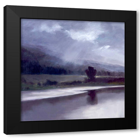 Passin Light Black Modern Wood Framed Art Print by Finch, Sheila