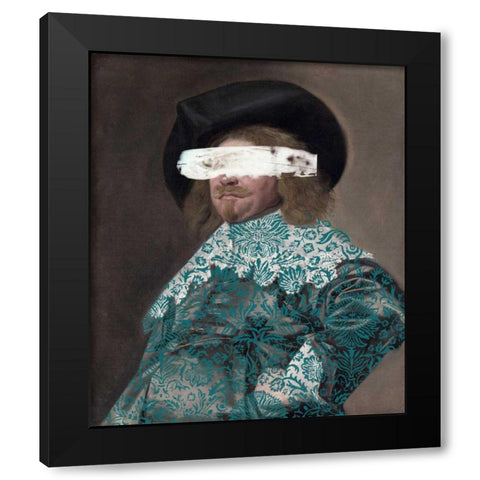 Masked Master II Black Modern Wood Framed Art Print by Studio W