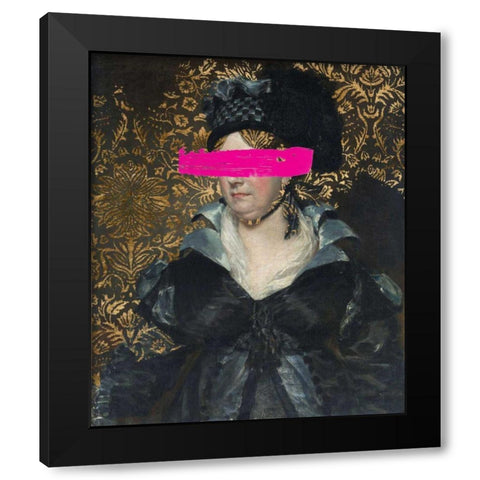 Masked Master IV Black Modern Wood Framed Art Print with Double Matting by Studio W