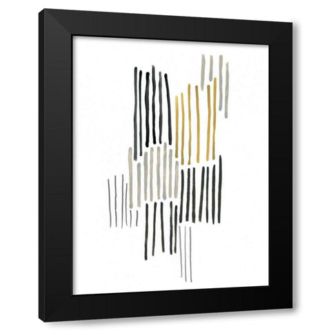 Ley Lines II Black Modern Wood Framed Art Print with Double Matting by Vess, June Erica
