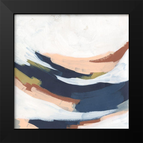 Sine Wave Clouds I Black Modern Wood Framed Art Print by Vess, June Erica