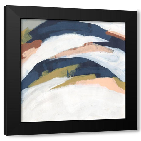 Sine Wave Clouds II Black Modern Wood Framed Art Print with Double Matting by Vess, June Erica