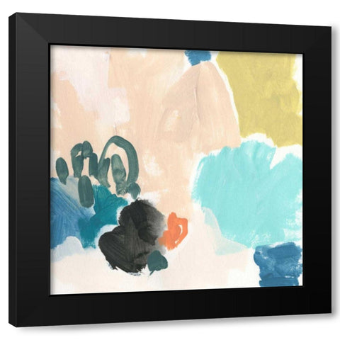 Polymeric II Black Modern Wood Framed Art Print with Double Matting by Vess, June Erica