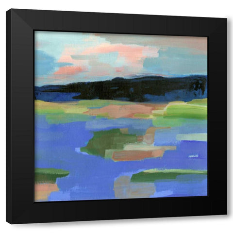 Blue Landing I Black Modern Wood Framed Art Print by Warren, Annie