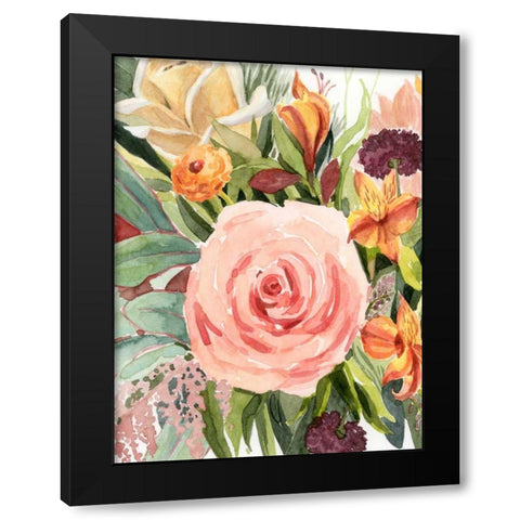 West Flora I Black Modern Wood Framed Art Print with Double Matting by Popp, Grace