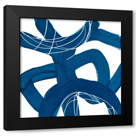 Spool V Black Modern Wood Framed Art Print with Double Matting by Vess, June Erica