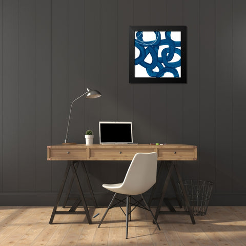 Spool VII Black Modern Wood Framed Art Print by Vess, June Erica