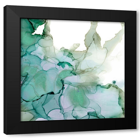 Emerald Cavern II Black Modern Wood Framed Art Print with Double Matting by Goldberger, Jennifer