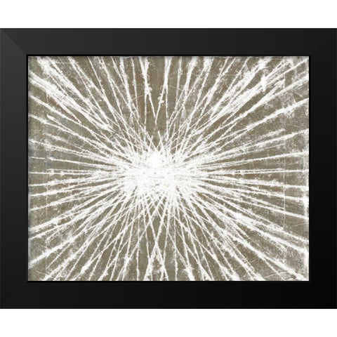 White Burst II Black Modern Wood Framed Art Print by Studio W