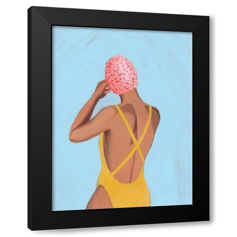 Swim Meet II Black Modern Wood Framed Art Print by Popp, Grace