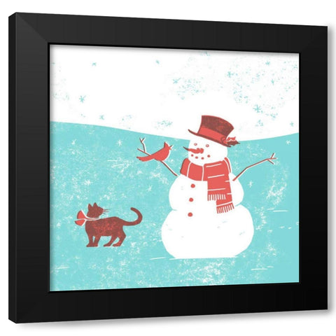 Mid-Century Christmas II Black Modern Wood Framed Art Print by Green, Jacob