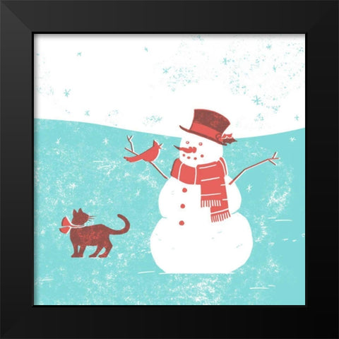 Mid-Century Christmas II Black Modern Wood Framed Art Print by Green, Jacob