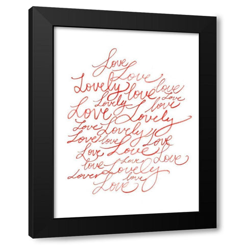 Lots of Love I Black Modern Wood Framed Art Print with Double Matting by Popp, Grace