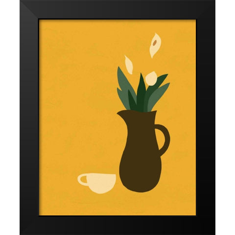 Mod Peace Lily I Black Modern Wood Framed Art Print by Green, Jacob