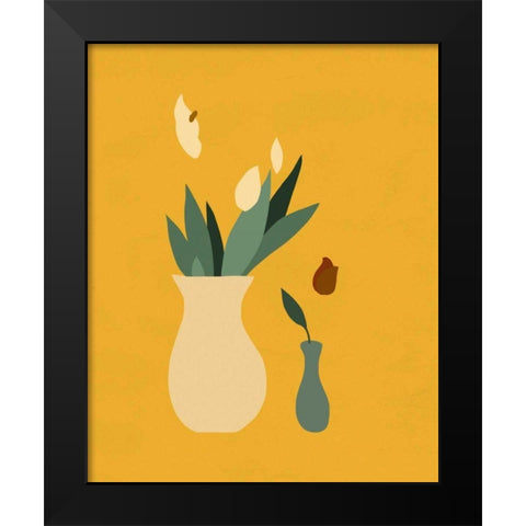 Mod Peace Lily II Black Modern Wood Framed Art Print by Green, Jacob