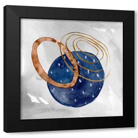 Cosmos and Sky V Black Modern Wood Framed Art Print with Double Matting by Wang, Melissa