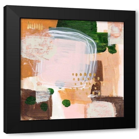 Floating Rose III Black Modern Wood Framed Art Print with Double Matting by Wang, Melissa