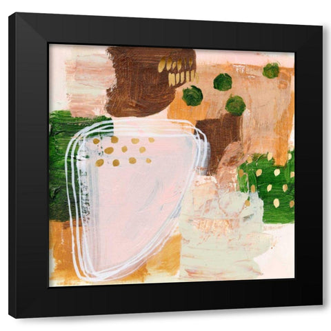 Floating Rose IV Black Modern Wood Framed Art Print with Double Matting by Wang, Melissa