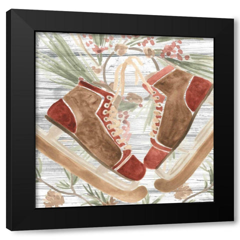 Pinecone Lodge I Black Modern Wood Framed Art Print with Double Matting by Vess, June Erica