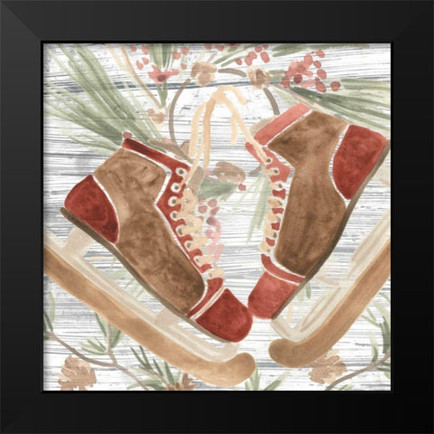 Pinecone Lodge I Black Modern Wood Framed Art Print by Vess, June Erica