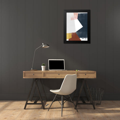 Multi Plane II Black Modern Wood Framed Art Print by Vess, June Erica
