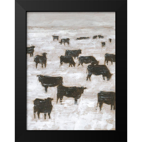 Winter Grazing II Black Modern Wood Framed Art Print by Harper, Ethan