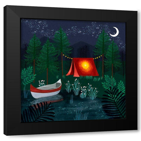 Beneath the Stars I Black Modern Wood Framed Art Print with Double Matting by Popp, Grace