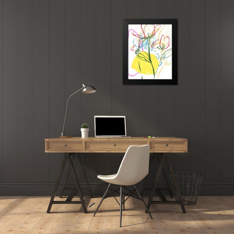 Tulip Formation IV Black Modern Wood Framed Art Print by Wang, Melissa