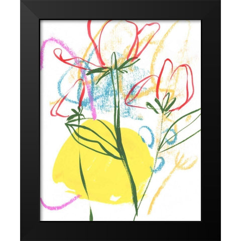 Tulip Formation IV Black Modern Wood Framed Art Print by Wang, Melissa