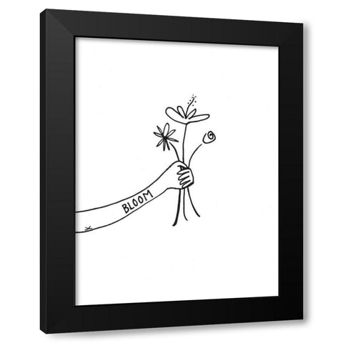 Bloom and Grow I Black Modern Wood Framed Art Print with Double Matting by Sizemore, Natalie